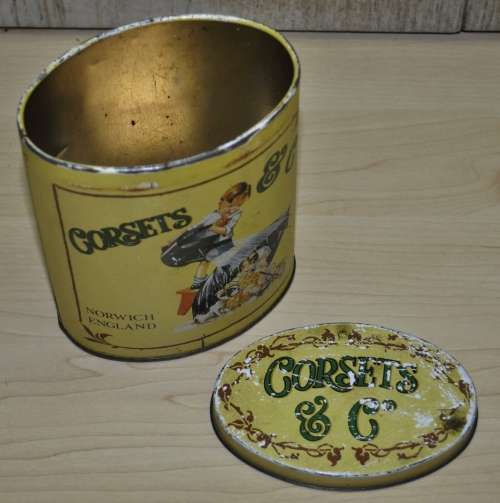 Vintage, Collectible Corsets and Co Tin