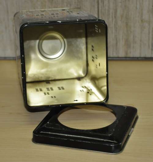 Vintage, Collectible Tea Light Lantern City Scene Tin by Bickery Food Group Netherlands