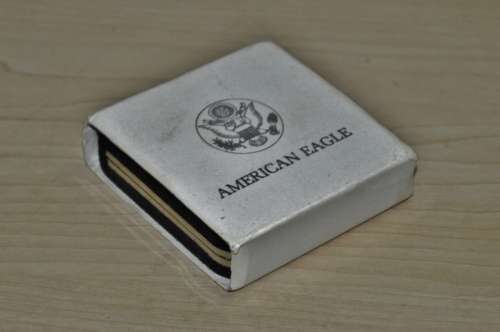 1996 American Silver Eagle 1oz 999 pure silver bullion coin in original box and packaging