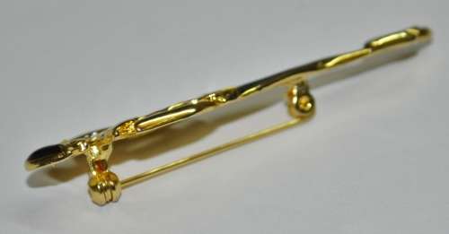 Vintage Gold Tone Art Deco Style Enamel and Rhinestone Figural Woman Brooch Pin