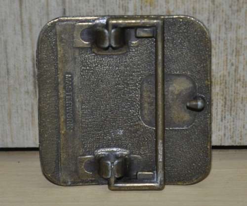 Vintage Brass Masterwork Belt Buckle decorated with Bieres de la Meuse by Alphonse Mucha c1970