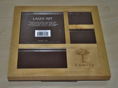 Quality Family Tree Laser Carved Wooden Collage Photo Frame by Avante c2001 Made in Thailand