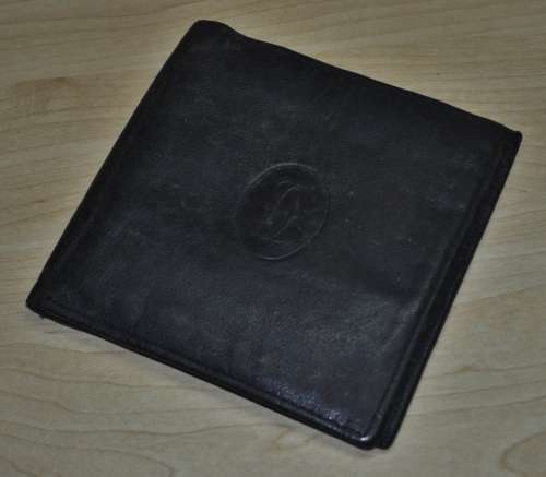 Vintage Authentic Cartier Black Leather Men`s Wallet