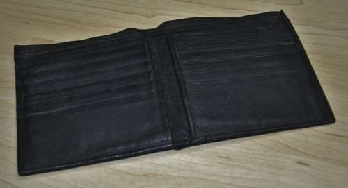 Vintage Authentic Cartier Black Leather Men`s Wallet