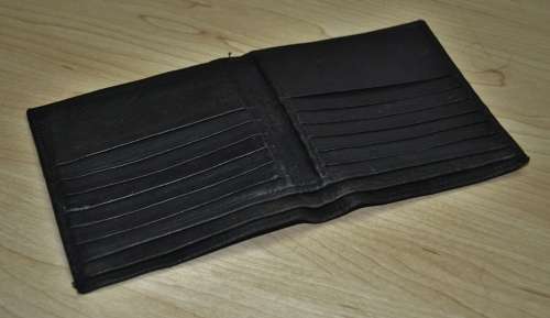 Vintage Authentic Cartier Black Leather Men`s Wallet