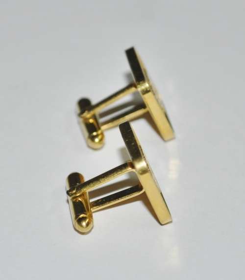 Vintage Signed 18ct Gold Plated Cufflinks with First National Bank Logo
