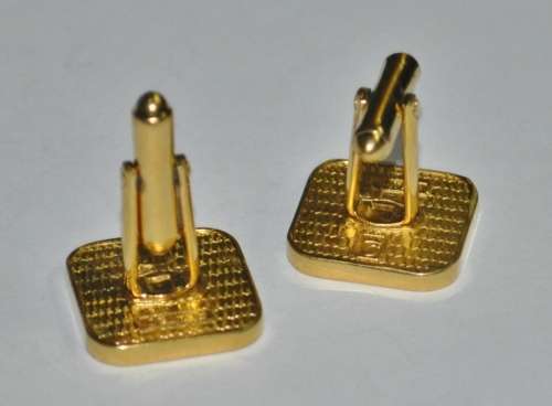 Vintage Signed 18ct Gold Plated Cufflinks with First National Bank Logo