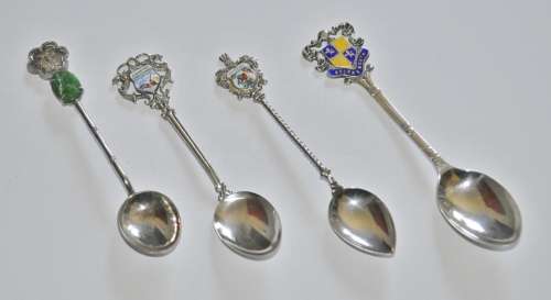 Lot of Four Sterling Silver Souvenir spoons