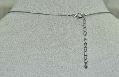 Vintage Silver Tone Chain and Cross Pendant with Clear Rhinestone