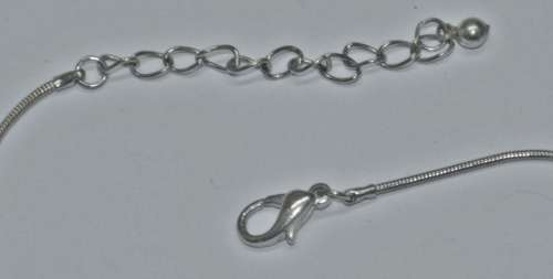 Vintage Silver Tone Chain and Cross Pendant with Clear Rhinestone