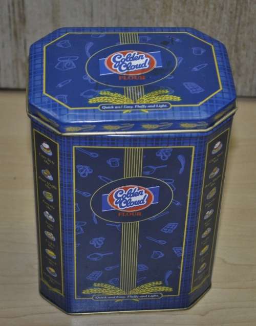 Contemporary, Collectible Golden Cloud Flour Tin