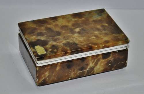 Vintage 1970s Genuine Alabaster Large Rectangular Jewellery/Trinket Box Hand carved in Italy