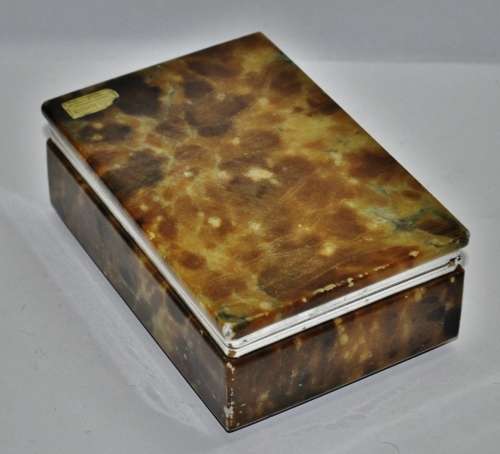 Vintage 1970s Genuine Alabaster Large Rectangular Jewellery/Trinket Box Hand carved in Italy