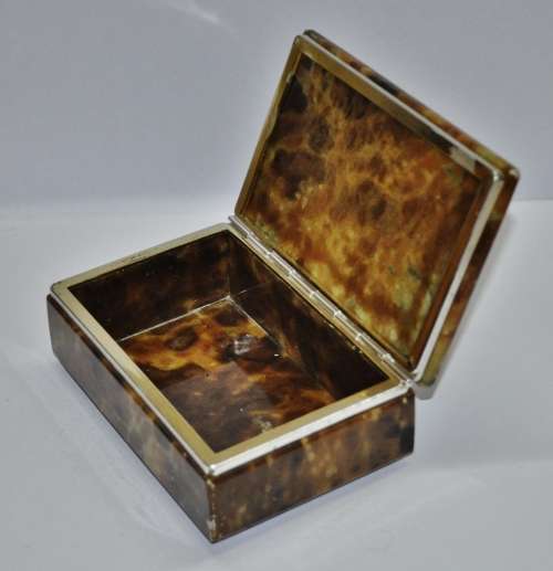 Vintage 1970s Genuine Alabaster Large Rectangular Jewellery/Trinket Box Hand carved in Italy