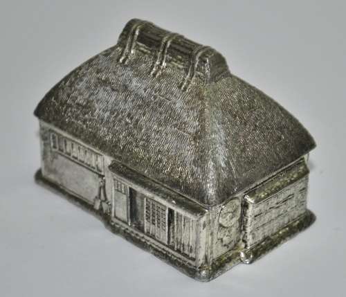 Rare and Unusual Silver Plated Watermill House Novelty Table Lighter c1960