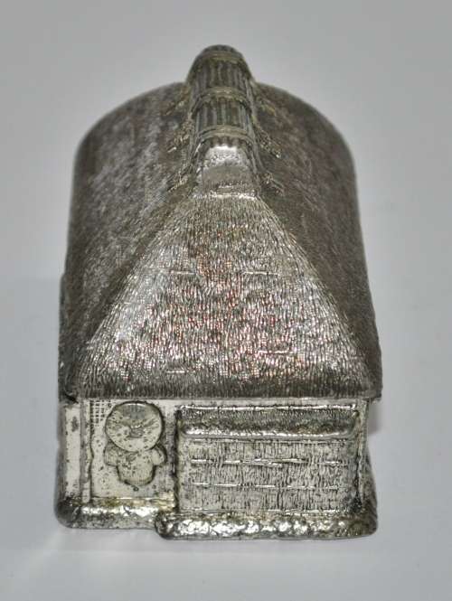 Rare and Unusual Silver Plated Watermill House Novelty Table Lighter c1960