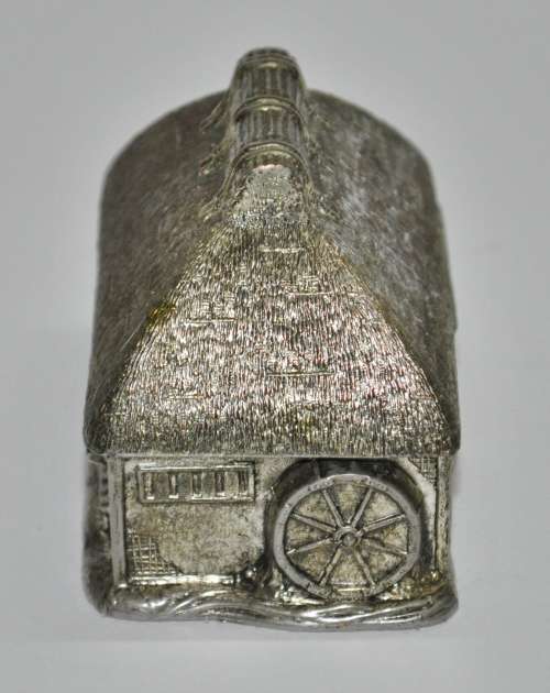 Rare and Unusual Silver Plated Watermill House Novelty Table Lighter c1960