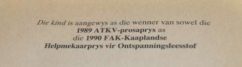 Die Kind by Jan van Tonder (ISBN 0798630396)