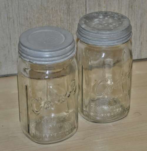 Pair of Large Vintage Consol Glass Preserve Jars