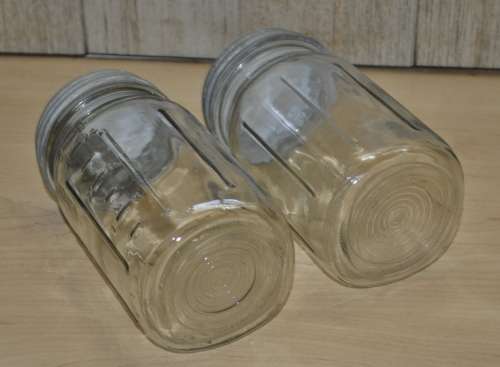 Pair of Large Vintage Consol Glass Preserve Jars