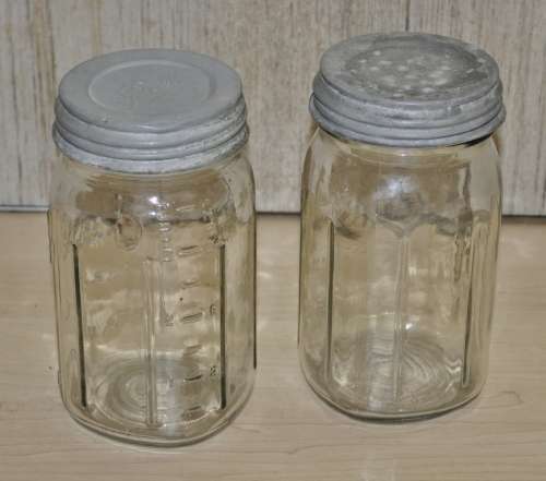 Pair of Large Vintage Consol Glass Preserve Jars