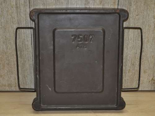 Vintage Brown Metal Ammunition Box