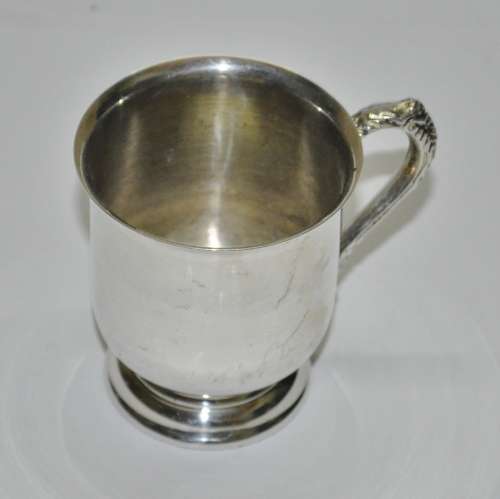Vintage EMESS Silver Plated Christening Cup