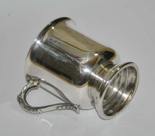 Vintage EMESS Silver Plated Christening Cup