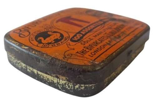 Small Vintage 1940s Bifurcated Rivets Storage Tin