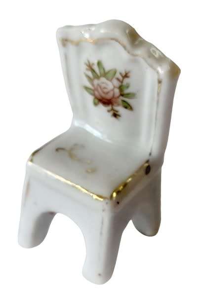 Vintage Porcelain Miniature Dollhouse Bedroom Furniture - Made in Occupied Japan (1945-1952)