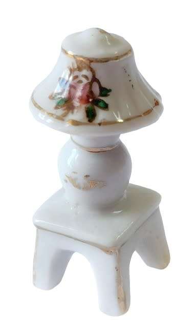 Vintage Porcelain Miniature Dollhouse Bedroom Furniture - Made in Occupied Japan (1945-1952)