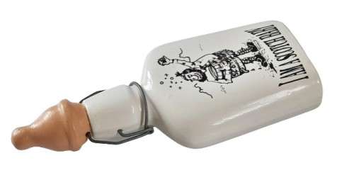 Vintage Ceramic Novelty Scotch Flask - I am a scotch baby