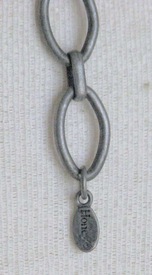 Vintage Chunky Antique Silver tone necklace by Honey