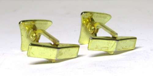 Vintage Gold Plated and Enamel `Rover` Cufflinks in Original Box - Made in England