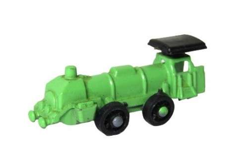 Vintage Miniature Cast Metal Green Locomotive Marked France 1919