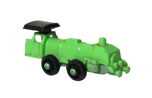 Vintage Miniature Cast Metal Green Locomotive Marked France 1919