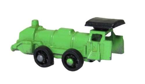 Vintage Miniature Cast Metal Green Locomotive Marked France 1919