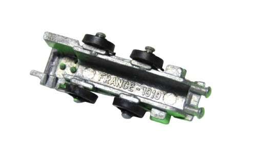 Vintage Miniature Cast Metal Green Locomotive Marked France 1919