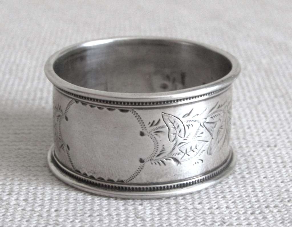Antique English Hallmarked Sterling Silver Napkin Ring by William Aitkin 1901