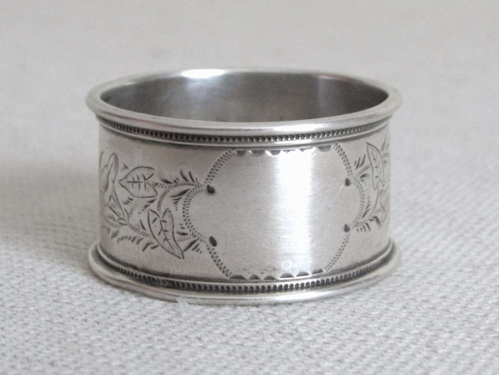 Antique English Hallmarked Sterling Silver Napkin Ring by William Aitkin 1901