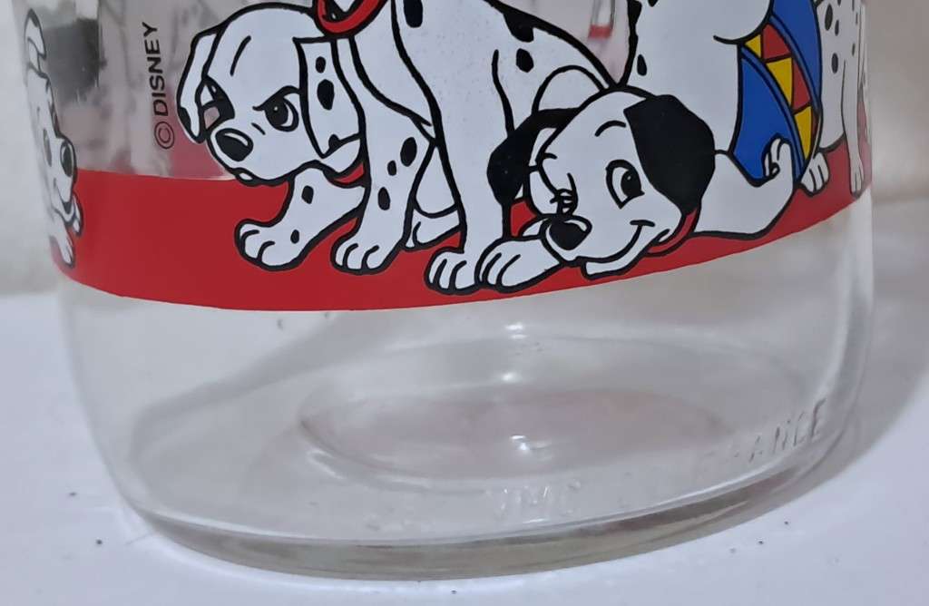 Collectible, Vintage Disney 101 Dalmatians Milk Bottle made in France