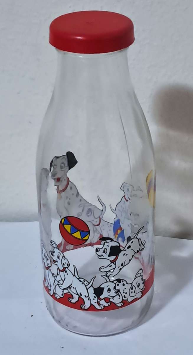 Collectible, Vintage Disney 101 Dalmatians Milk Bottle made in France