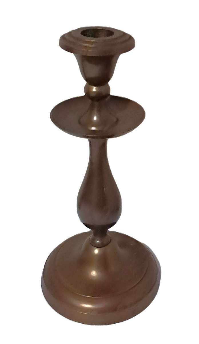 Large, Vintage Solid Brass Candlestick, Made in India