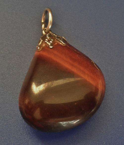 Vintage red Tiger eye pendant
