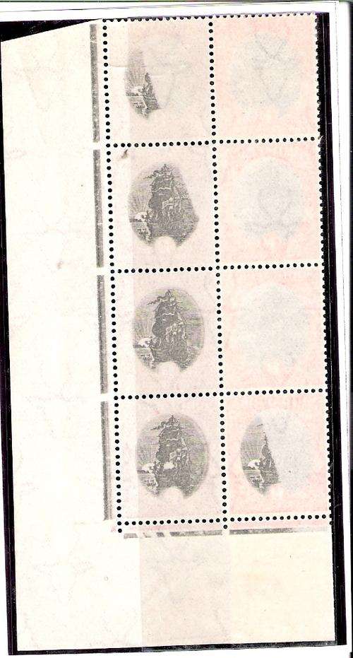 1927 1d ISSUE 3 CONTROL WITH OFFSET UF VIGNETTE AND BLACK JUBILEE LINES. STAMP