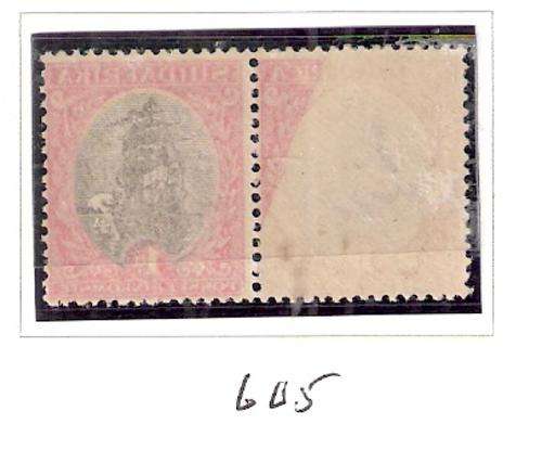 1927 Id PRETORIA OFFSET ON BACK OF STAMPS