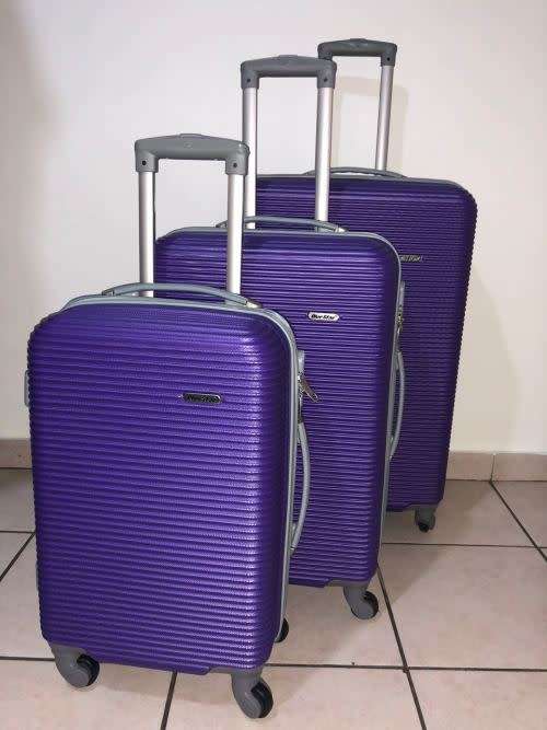 BLUE STAR SET OF 3 LIGHTWEIGHT TRAVEL LUGGAGE SUITCASE
