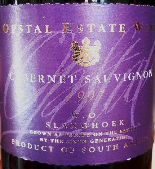 ***OPSTAL SLANGHOEK - 1997 CABERNET SAUVIGNON - CERTIFIED***