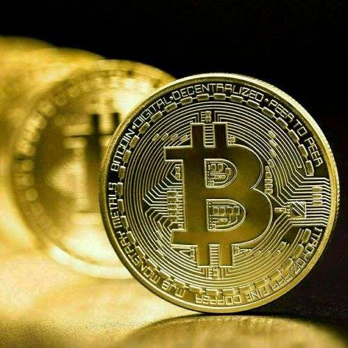 Gold Plated Bitcoin Coin Collectible