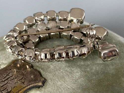 Gablonz Charming Vintage Rhinestone Brooch Pin - Estate Collection - Handmade